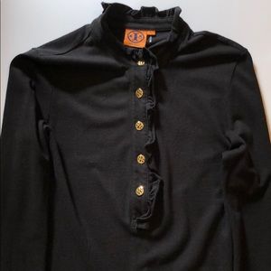 Black Tory Burch long-sleeve polo
